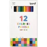 ippo! Colored Pencils 12-Color Soft Case Hexagonal Shaft / Tombow - bungu