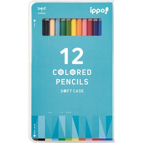 ippo! Colored Pencils 12-Color Soft Case Hexagonal Shaft / Tombow - bungu