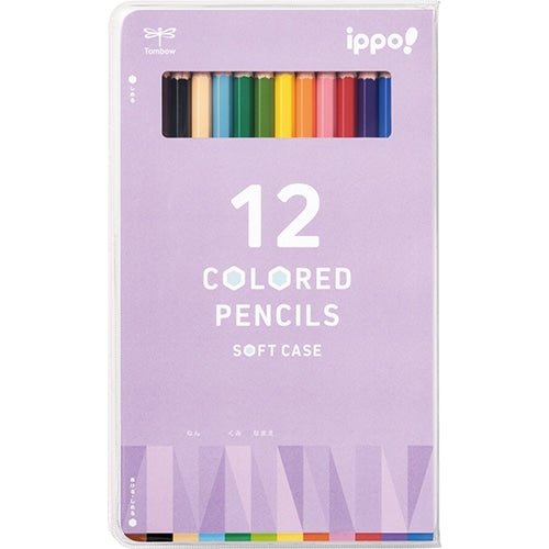 ippo! Colored Pencils 12-Color Soft Case Hexagonal Shaft / Tombow - bungu