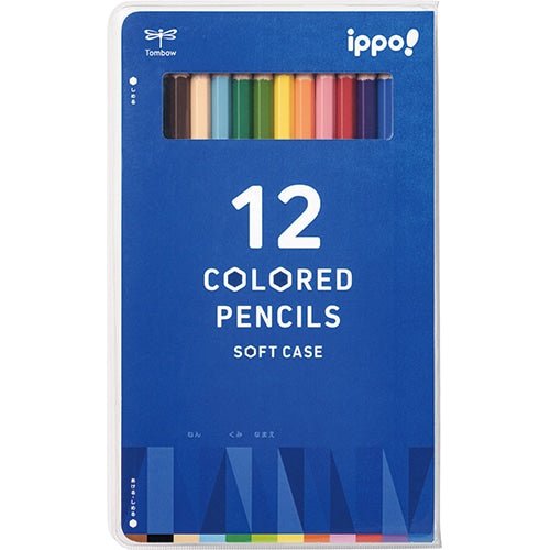 ippo! Colored Pencils 12-Color Soft Case Hexagonal Shaft / Tombow - bungu