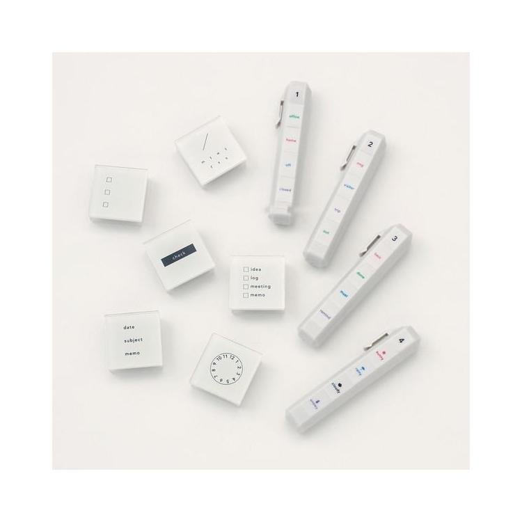 isshoni. Point Stamp Flat Self - Inking Stamp / DAIGO - bungu