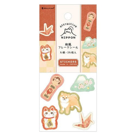 Japanese Gold Foil Flake Stickers / NB - bungu