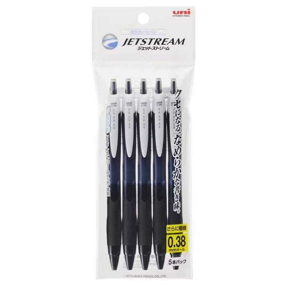 Jetstream Standard Black Ballpoint Pen 5P / uni Mitsubishi Pencil - bungu