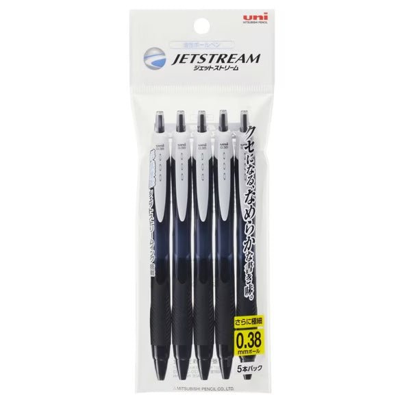 Uni Jetstream Standard Ballpoint Pen 0.5 mm Black Ink White Body 6 pens per Uni Jetstream Standard Ballpoint Pen 0.5 mm Black Ink White Body 6 pens per