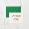 Joyeux Noël Typeface Christmas Card / Letterpress Letters - bungu