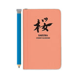 Kanji Design Notebook Memo Mini with Pencil / DAIGO - bungu