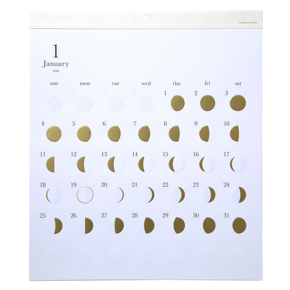 Michiru Moon Phase Wall Calendar 2027 / Replug