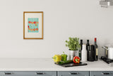 [Limited] Art Touch Yuko Kurihara A4 Art Poster with Teak Frame / TOUCH & FLOW