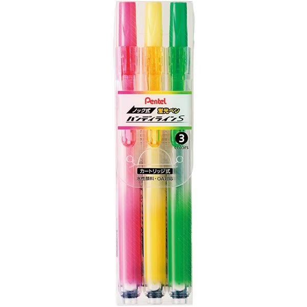 Knock Handyline S Highlighter Set / Pentel - bungu