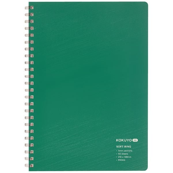 KOKUYO ME A5 Soft Ringed Notebook Grid - Deep Nature / KOKUYO – bungu