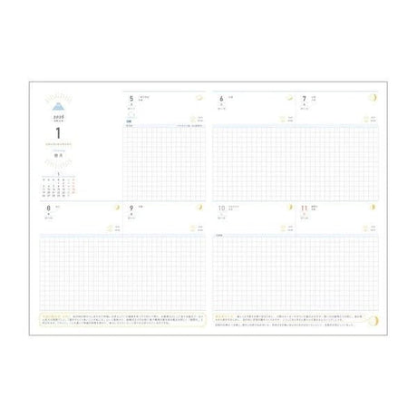 Koyomi Seikatsu Notebook 2026 A5 Weekly / Shin Nihon Calendar - bungu