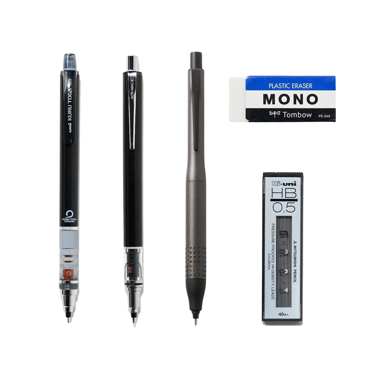 Kuru Toga 0.5mm Black Variety Set - bungu