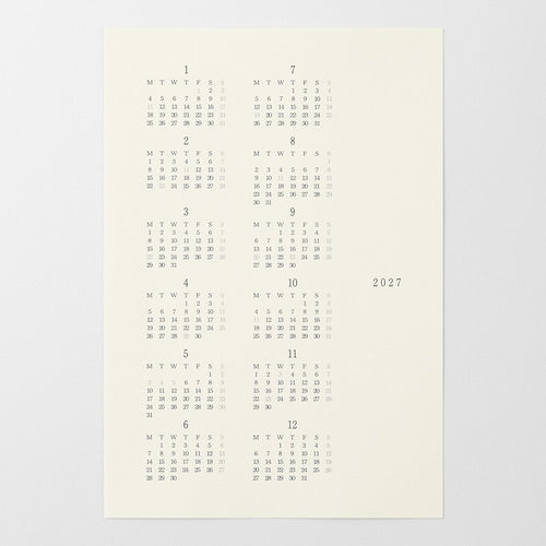 MD Diary Sticker 2027 Monthly Block / MD PRODUCT