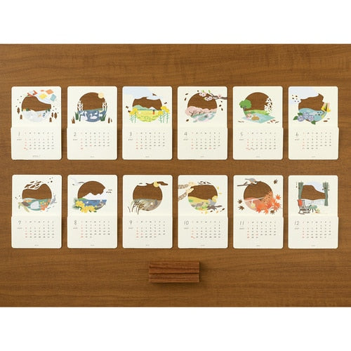 Seasons Peeping Desk Calendar 2027 / MIDORI