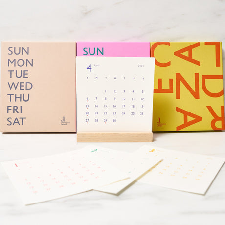 Letterpress Desk Calendar 2025 / Letterpress Letters - bungu