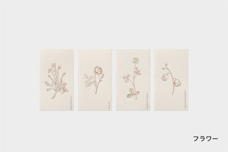 Letterpress Mini Message Cards / TOUCH & FLOW - bungu