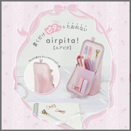 [Limited] Air Pita Non-Tipping Pen Case Sheer Edition / Kutsuwa - bungu