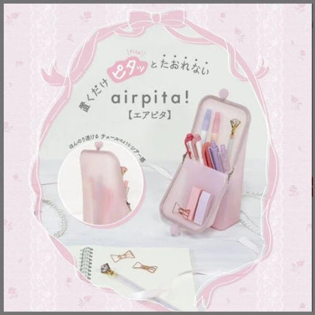 [Limited] Air Pita Non-Tipping Pen Case Sheer Edition / Kutsuwa - bungu