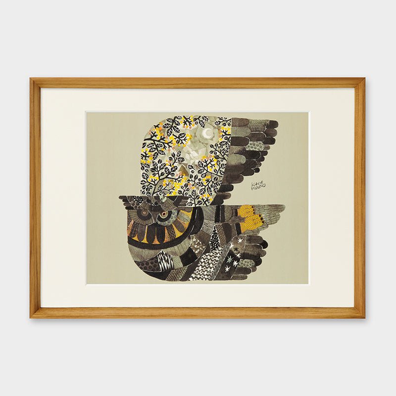 [Limited] Art Touch Kanae Kouno A3 Art Poster with Teak Frame / TOUCH & FLOW - bungu