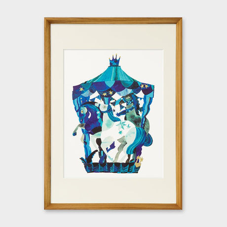 [Limited] Art Touch Kanae Kouno A3 Art Poster with Teak Frame / TOUCH & FLOW - bungu