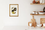 [Limited] Art Touch Kanae Kouno A4 Art Poster with Teak Frame / TOUCH & FLOW - bungu