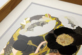 [Limited] Art Touch Kanae Kouno A4 Art Poster with Teak Frame / TOUCH & FLOW - bungu