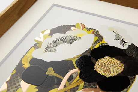 [Limited] Art Touch Kanae Kouno A4 Art Poster with Teak Frame / TOUCH & FLOW - bungu