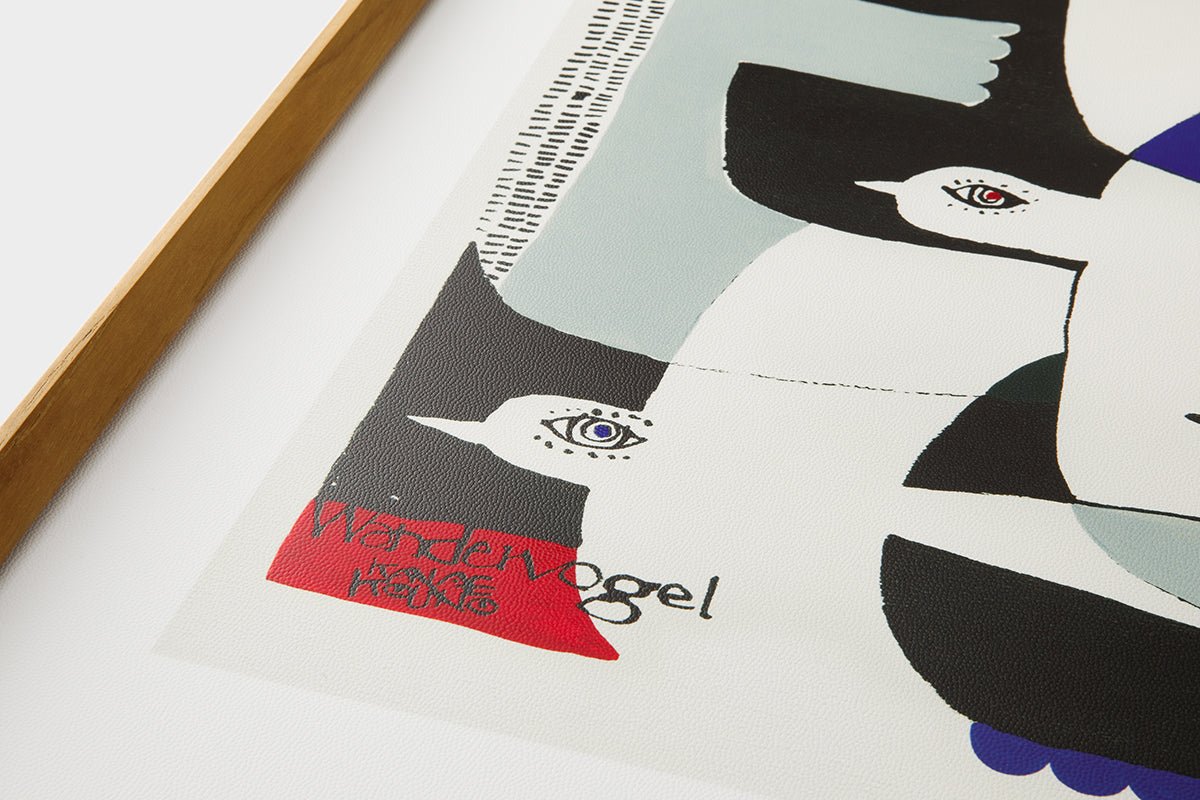 [Limited] Art Touch Kanae Kouno Art Poster with Teak Frame / TOUCH & FLOW - bungu