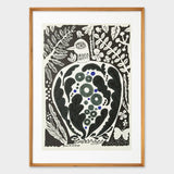 [Limited] Art Touch Kanae Kouno Art Poster with Teak Frame / TOUCH & FLOW - bungu