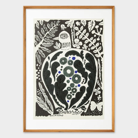 [Limited] Art Touch Kanae Kouno Art Poster with Teak Frame / TOUCH & FLOW - bungu