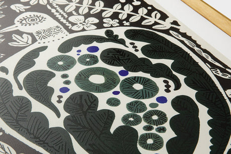 [Limited] Art Touch Kanae Kouno Art Poster with Teak Frame / TOUCH & FLOW - bungu