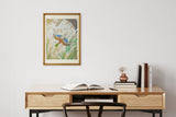[Limited] Art Touch Kazuko Furuta A3 Art Poster with Teak Frame / TOUCH & FLOW - bungu