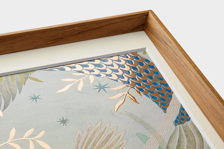 [Limited] Art Touch Kazuko Furuta A3 Art Poster with Teak Frame / TOUCH & FLOW - bungu