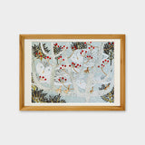 [Limited] Art Touch Kazuko Furuta A4 Art Poster with Teak Frame / TOUCH & FLOW - bungu