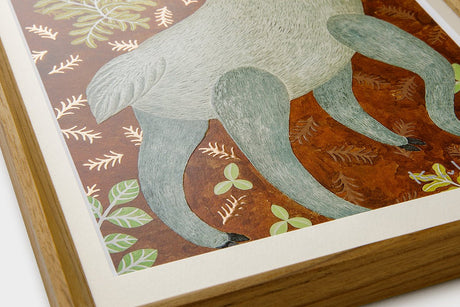 [Limited] Art Touch Kazuko Furuta A4 Art Poster with Teak Frame / TOUCH & FLOW - bungu