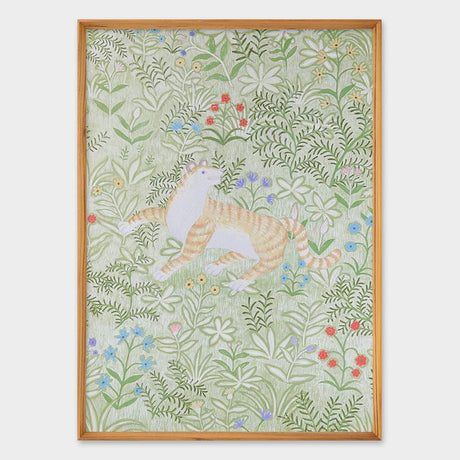 [Limited] Art Touch Kazuko Furuta Art Poster with Teak Frame / TOUCH & FLOW - bungu