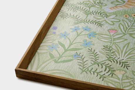 [Limited] Art Touch Kazuko Furuta Art Poster with Teak Frame / TOUCH & FLOW - bungu