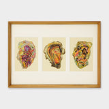 [Limited] Art Touch Yuko Kurihara A3 Art Poster with Teak Frame / TOUCH & FLOW - bungu