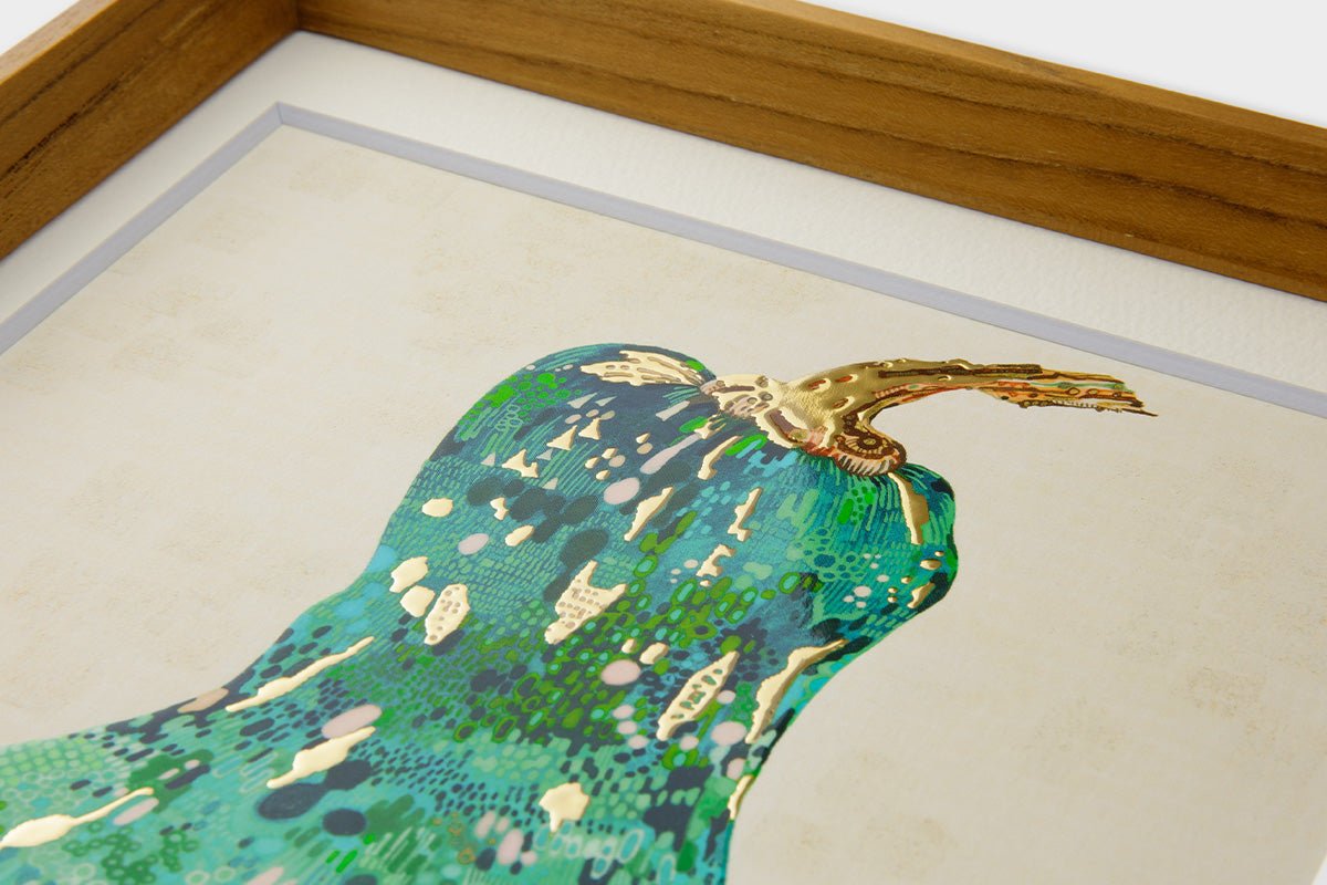 [Limited] Art Touch Yuko Kurihara A4 Art Poster with Teak Frame / TOUCH & FLOW - bungu