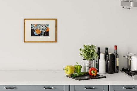 [Limited] Art Touch Yuko Kurihara A4 Art Poster with Teak Frame / TOUCH & FLOW - bungu