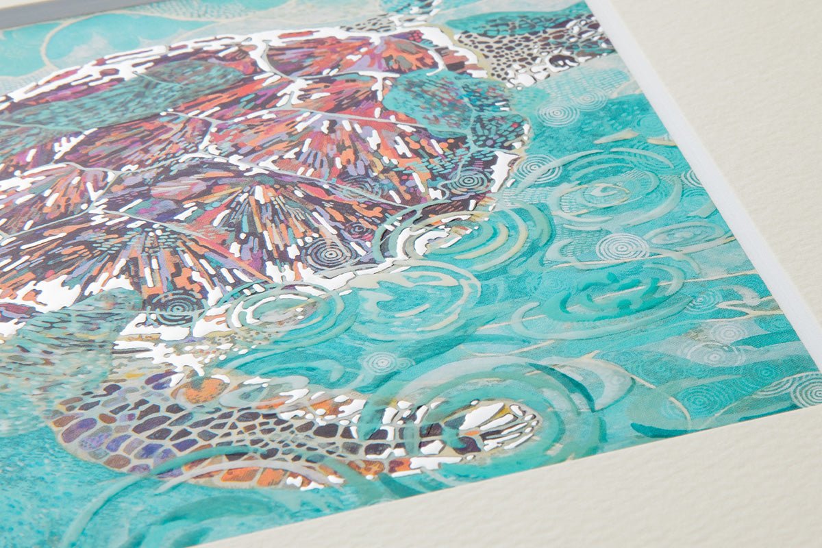 [Limited] Art Touch Yuko Kurihara A4 Art Poster with Teak Frame / TOUCH & FLOW - bungu