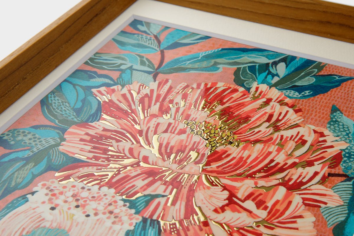 [Limited] Art Touch Yuko Kurihara A4 Art Poster with Teak Frame / TOUCH & FLOW - bungu