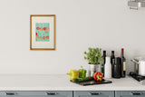 [Limited] Art Touch Yuko Kurihara A4 Art Poster with Teak Frame / TOUCH & FLOW - bungu