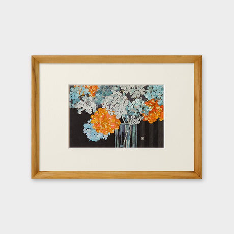 [Limited] Art Touch Yuko Kurihara A4 Art Poster with Teak Frame / TOUCH & FLOW - bungu