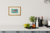 [Limited] Art Touch Yuko Kurihara A4 Art Poster with Teak Frame / TOUCH & FLOW - bungu