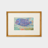 [Limited] Art Touch Yuko Kurihara A4 Art Poster with Teak Frame / TOUCH & FLOW - bungu