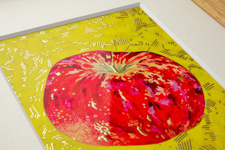 [Limited] Art Touch Yuko Kurihara A4 Art Poster with Teak Frame / TOUCH & FLOW - bungu