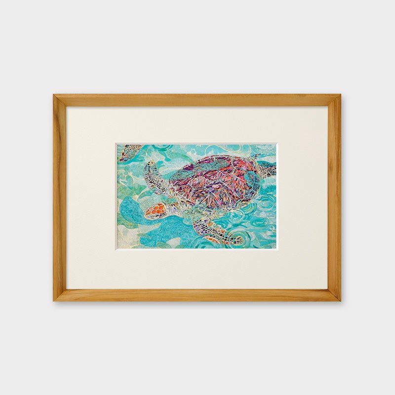 [Limited] Art Touch Yuko Kurihara A4 Art Poster with Teak Frame / TOUCH & FLOW - bungu