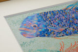 [Limited] Art Touch Yuko Kurihara A4 Art Poster with Teak Frame / TOUCH & FLOW - bungu