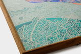 [Limited] Art Touch Yuko Kurihara Art Poster with Teak Frame / TOUCH & FLOW - bungu